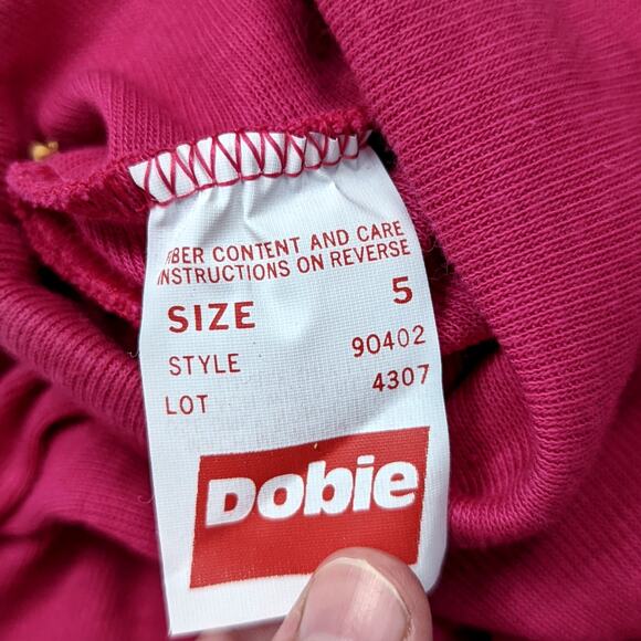 Vintage Dobie Turtleneck Shirt Girls Size 2T Magenta Long Sleeve Basic Layering - Picture 3 of 3